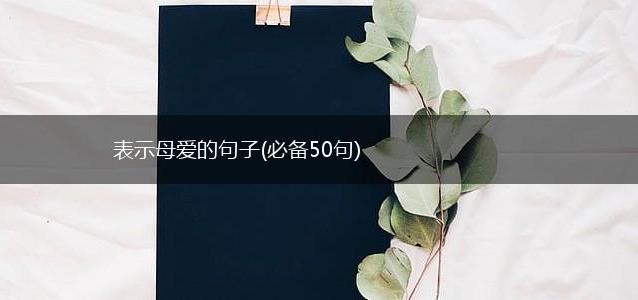 表示母爱的句子