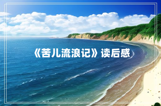 《苦儿流浪记》读后感