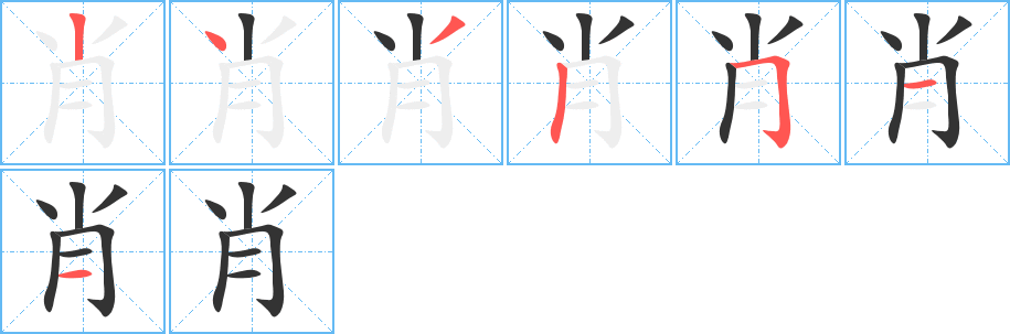 肖的笔画顺序