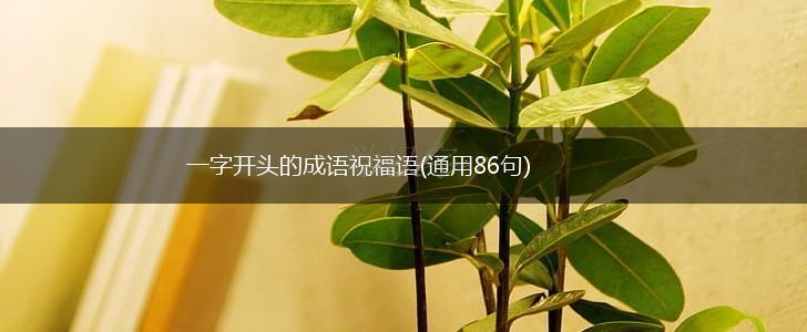 一字开头的成语祝福语(通用86句),第1张