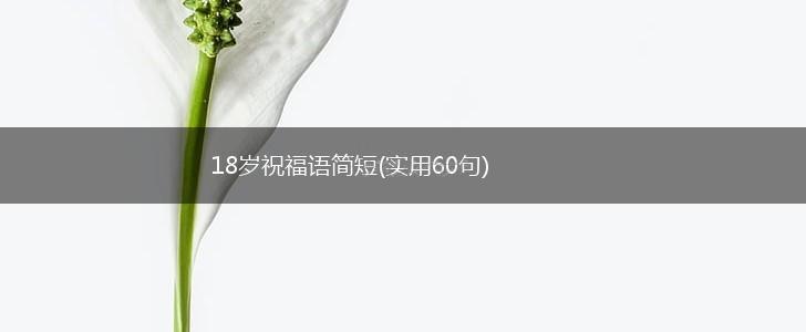 18岁祝福语简短(实用60句),第1张