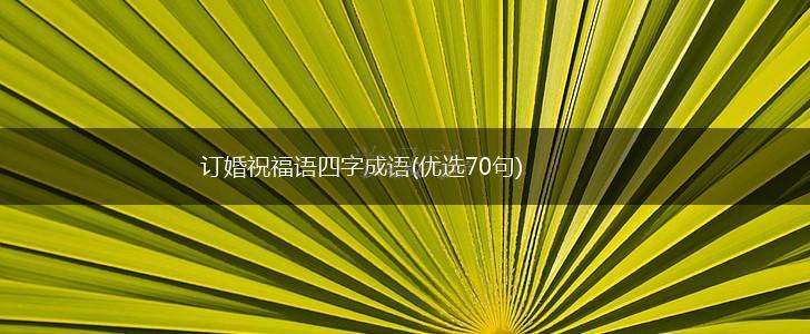 订婚祝福语四字成语(优选70句),第1张