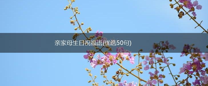 亲家母生日祝福语(优选50句),第1张