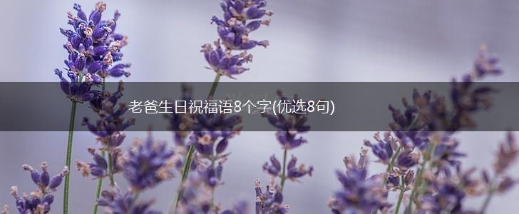 老爸生日祝福语8个字(优选8句),第1张