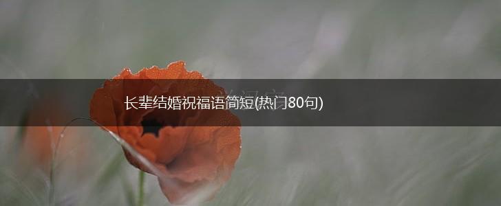 长辈结婚祝福语简短(热门80句),第1张