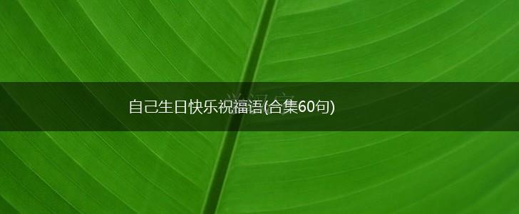 自己生日快乐祝福语(合集60句),第1张