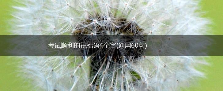 考试顺利的祝福语4个字(通用60句),第1张