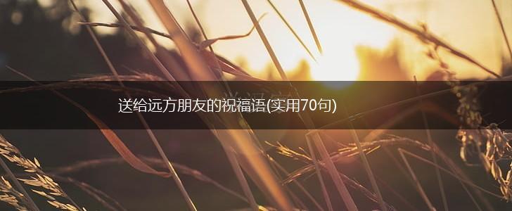 送给远方朋友的祝福语(实用70句),第1张