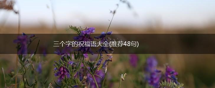 三个字的祝福语大全(推荐48句),第1张