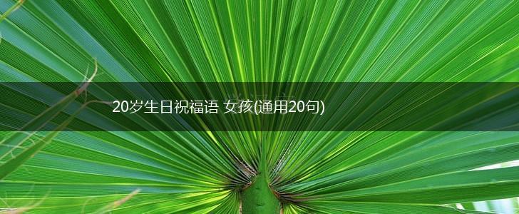 20岁生日祝福语 女孩(通用20句),第1张